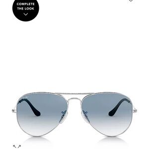 Ray-Ban Silver Frame Blue Lens Sunglasses